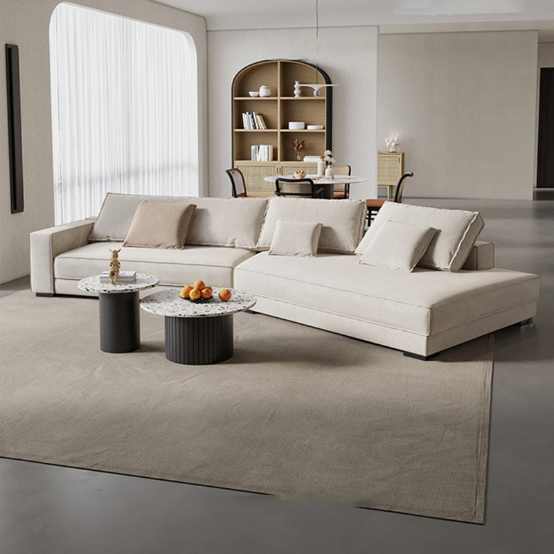 Divano braccio inclinata glam contemporaneo con cuscini divano in pelle genuina in grigio