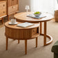 Table basse contemporaine Table basse ronde en bois massif