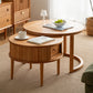 Table basse contemporaine Table basse ronde en bois massif