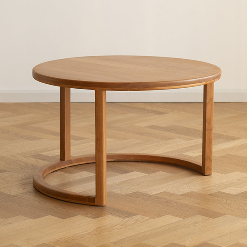 Table basse contemporaine Table basse ronde en bois massif