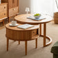 Table basse contemporaine Table basse ronde en bois massif