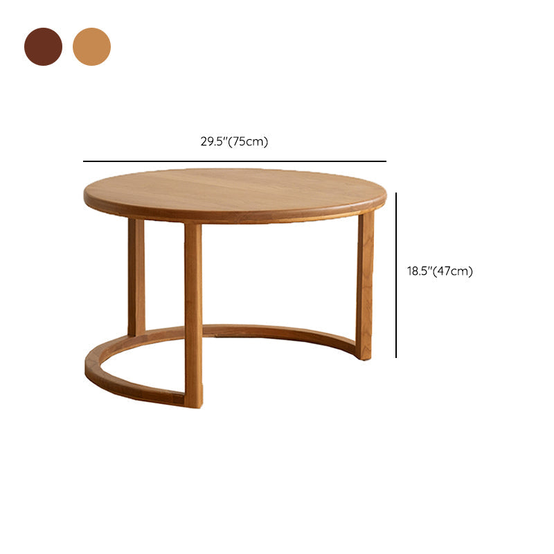 Table basse contemporaine Table basse ronde en bois massif