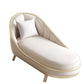 Contemporary Genuine Leather White Cushions Living Room Settee