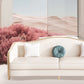 Contemporary Genuine Leather White Cushions Living Room Settee