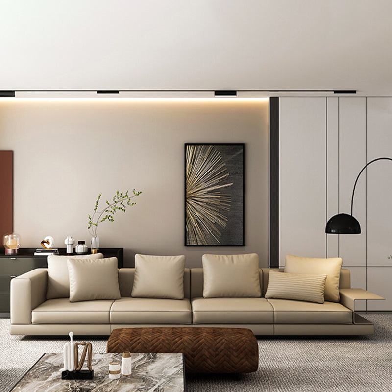 Asiento de sala de estar de brazo cuadrado escandinavo-gris lóble