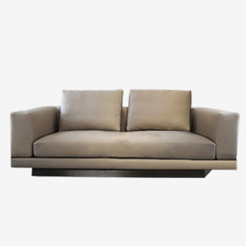 Asiento de sala de estar de brazo cuadrado escandinavo-gris lóble