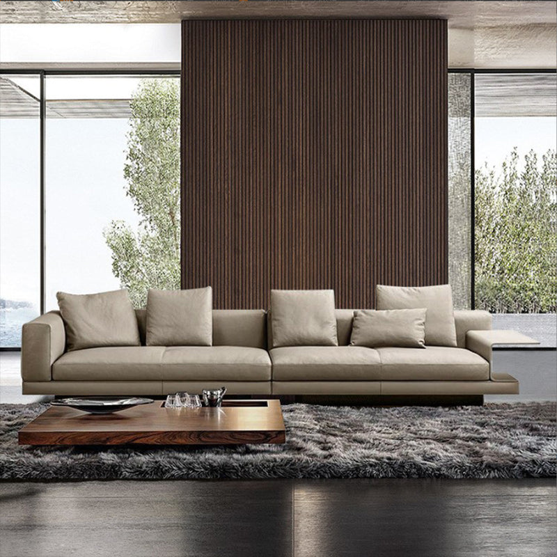 Asiento de sala de estar de brazo cuadrado escandinavo-gris lóble