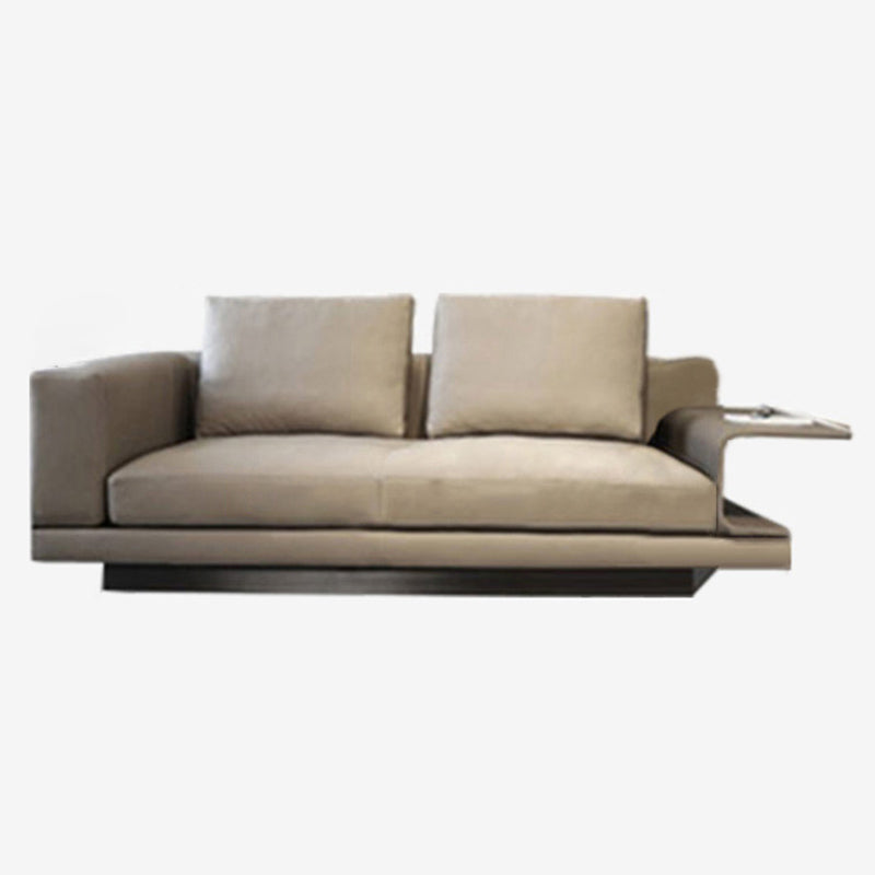 Asiento de sala de estar de brazo cuadrado escandinavo-gris lóble