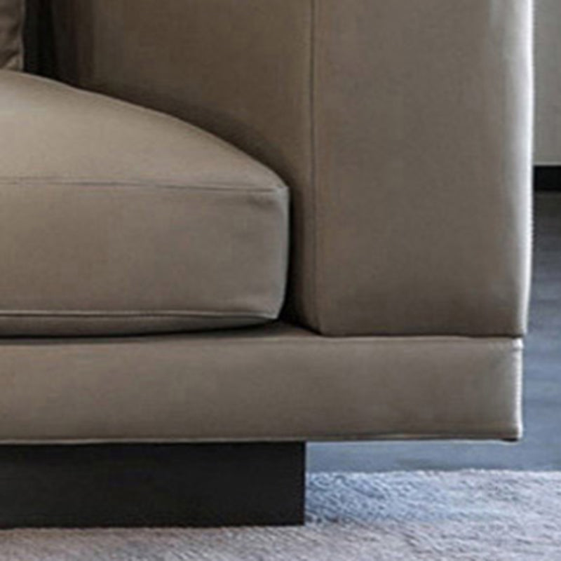 Asiento de sala de estar de brazo cuadrado escandinavo-gris lóble