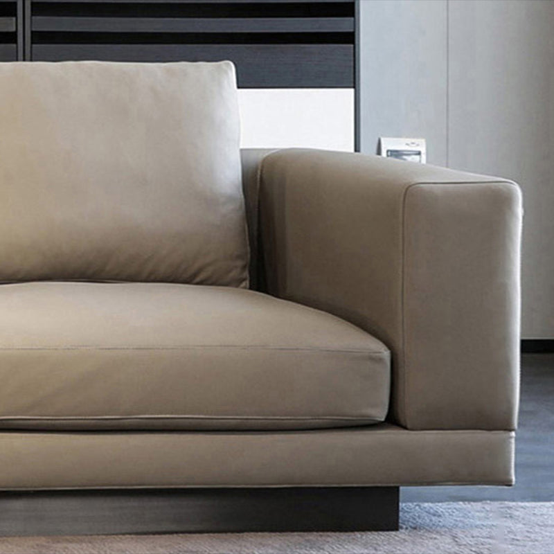 Asiento de sala de estar de brazo cuadrado escandinavo-gris lóble