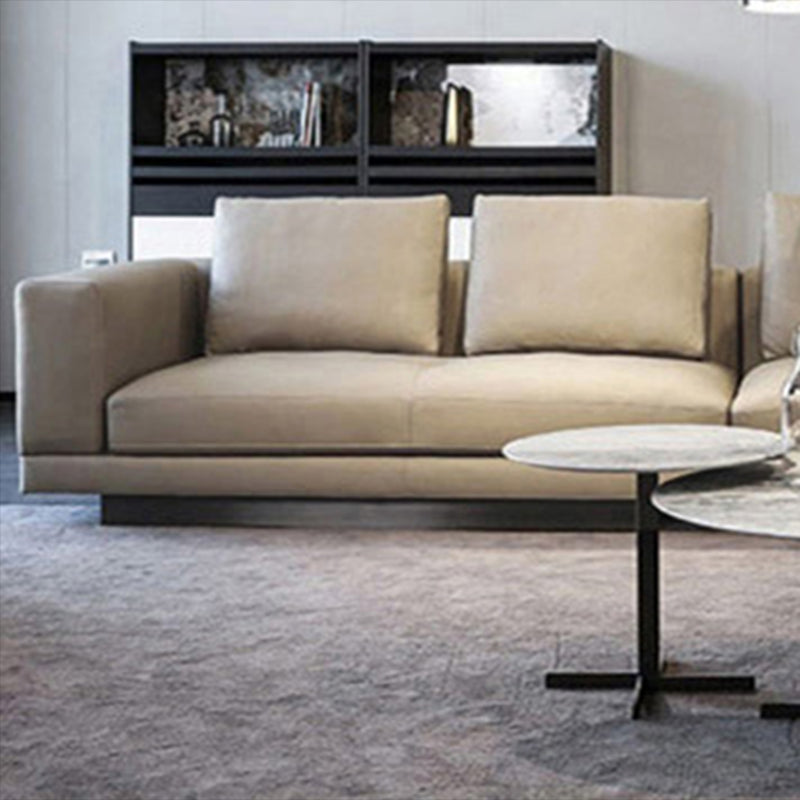 Asiento de sala de estar de brazo cuadrado escandinavo-gris lóble