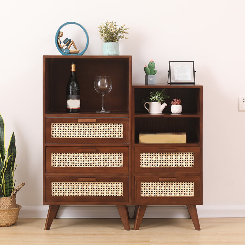 Wicker Rattan Accent Cabinet Bar Pulls Handle Design Storage Cabinet Clearhalo 'Cabinets & Chests' 'cabinets_chests' 'furn' 'furn_cabinets_chests' 'Furniture' 'Living Room Furniture' 6905687