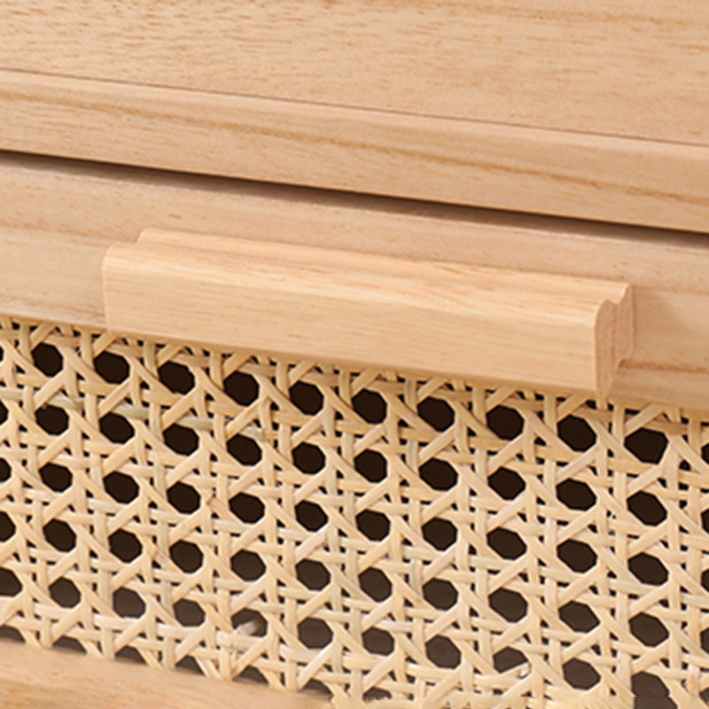 Wicker Rattan Accent Cabinet Bar Pulls Handle Design Storage Cabinet Clearhalo 'Cabinets & Chests' 'cabinets_chests' 'furn' 'furn_cabinets_chests' 'Furniture' 'Living Room Furniture' 6905694