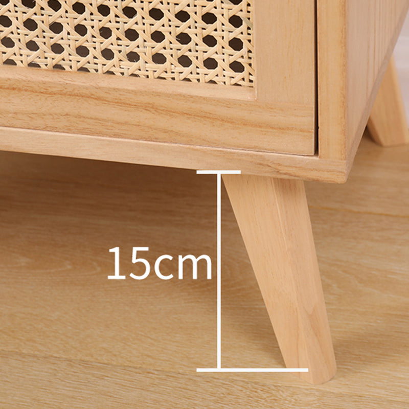 Wicker Rattan Accent Cabinet Bar Pulls Handle Design Storage Cabinet Clearhalo 'Cabinets & Chests' 'cabinets_chests' 'furn' 'furn_cabinets_chests' 'Furniture' 'Living Room Furniture' 6905695