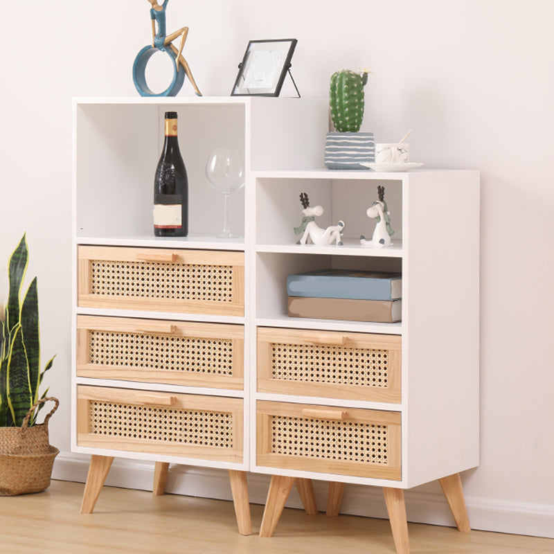 Wicker Rattan Accent Cabinet Bar Pulls Handle Design Storage Cabinet Clearhalo 'Cabinets & Chests' 'cabinets_chests' 'furn' 'furn_cabinets_chests' 'Furniture' 'Living Room Furniture' 6905699