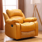 Solid Color Home Theater Recliner Bonded Leather Contemporary Chair for Home Yellow Clearhalo 'Chairs & Seating' 'furn' 'furn_recliners' 'Furniture' 'Living Room Furniture' 'Recliners' 6905707