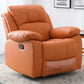 Solid Color Home Theater Recliner Bonded Leather Contemporary Chair for Home Orange Clearhalo 'Chairs & Seating' 'furn' 'furn_recliners' 'Furniture' 'Living Room Furniture' 'Recliners' 6905709