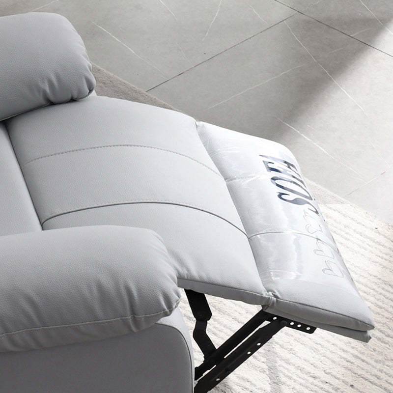 Solid Color Home Theater Recliner Bonded Leather Contemporary Chair for Home Clearhalo 'Chairs & Seating' 'furn' 'furn_recliners' 'Furniture' 'Living Room Furniture' 'Recliners' 6905718