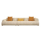 Scandinavian Fabric Stationary Sofa Recessed Arm Sofa with Pillows