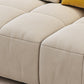 Scandinavian Fabric Stationary Sofa Recessed Arm Sofa with Pillows