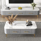 4 Legs Slate Rectangular Coffee Table Modern Single Coffee Table with Drawer Clearhalo 'Coffee & Accent Tables' 'Coffee Tables' 'coffee_tables' 'furn' 'furn_coffee_tables' 'Furniture' 'Living Room Furniture' 6905791