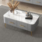 4 Legs Slate Rectangular Coffee Table Modern Single Coffee Table with Drawer Clearhalo 'Coffee & Accent Tables' 'Coffee Tables' 'coffee_tables' 'furn' 'furn_coffee_tables' 'Furniture' 'Living Room Furniture' 6905793