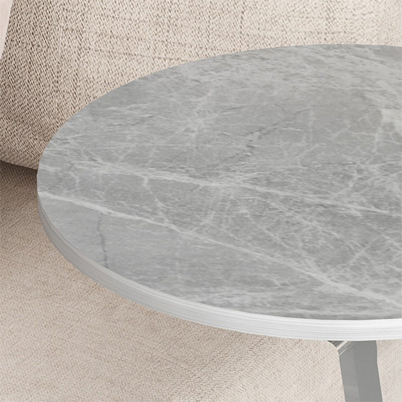Gorgeous Style Sofa Side Accent Table Round Shape with Acrylic Base for Home
