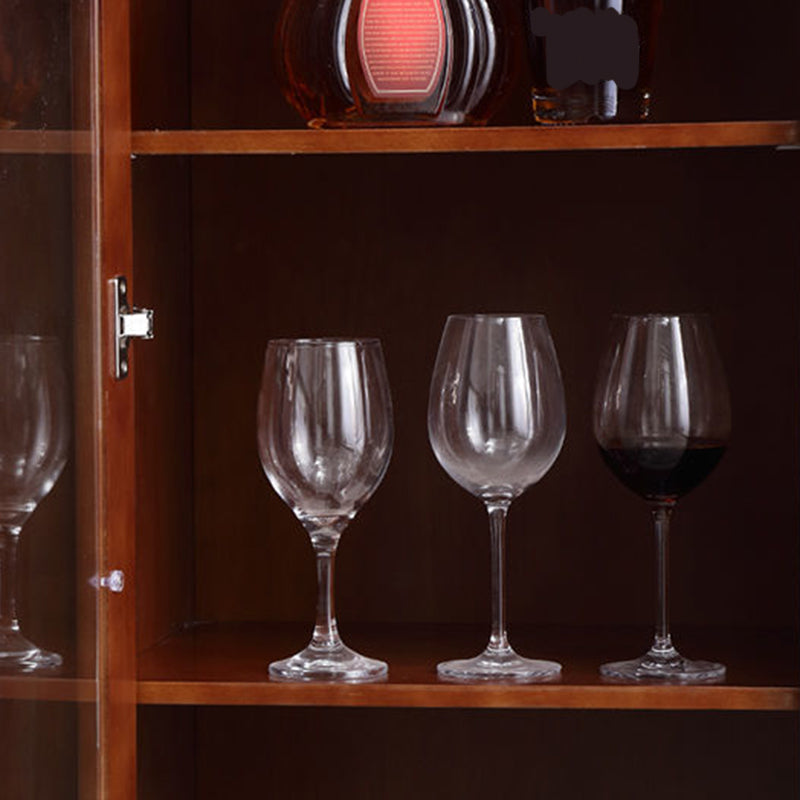 Contemporary Glass Paned Cabinet in Rubberwood 1/2-Door Solid Wood Storage Cabinet Clearhalo 'Cabinets & Chests' 'cabinets_chests' 'furn' 'furn_cabinets_chests' 'Furniture' 'Living Room Furniture' 6905868