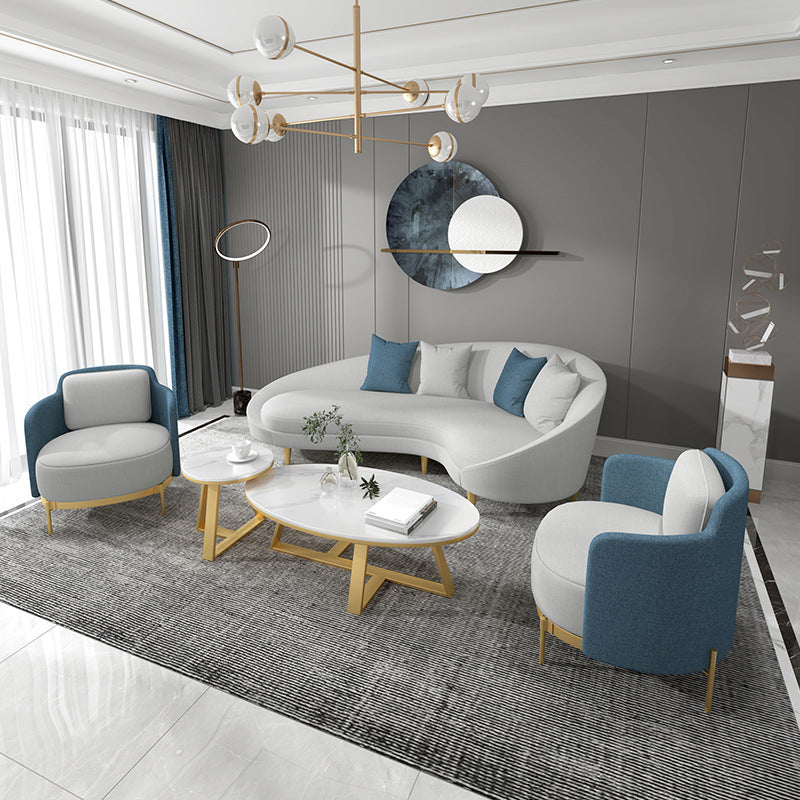 ソリッドカラーコンテンポラリーソファタイトシートフォームスロープアームセッティー