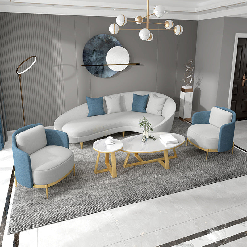 ソリッドカラーコンテンポラリーソファタイトシートフォームスロープアームセッティー