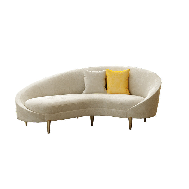 ソリッドカラーコンテンポラリーソファタイトシートフォームスロープアームセッティー