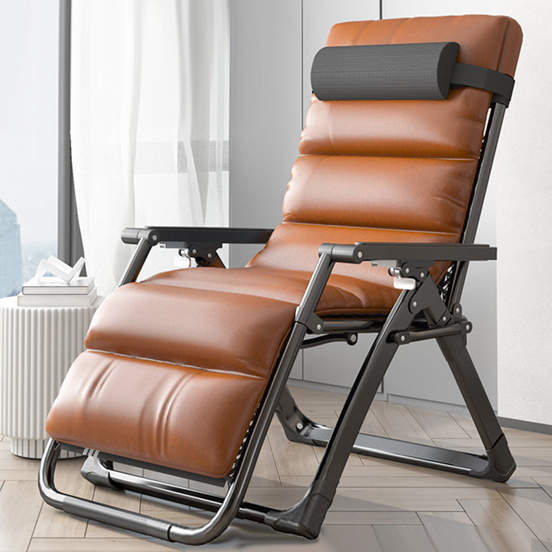 Sedia reclinabile in metallo con braccio sedia pieghevole contemporanea per camera da letto