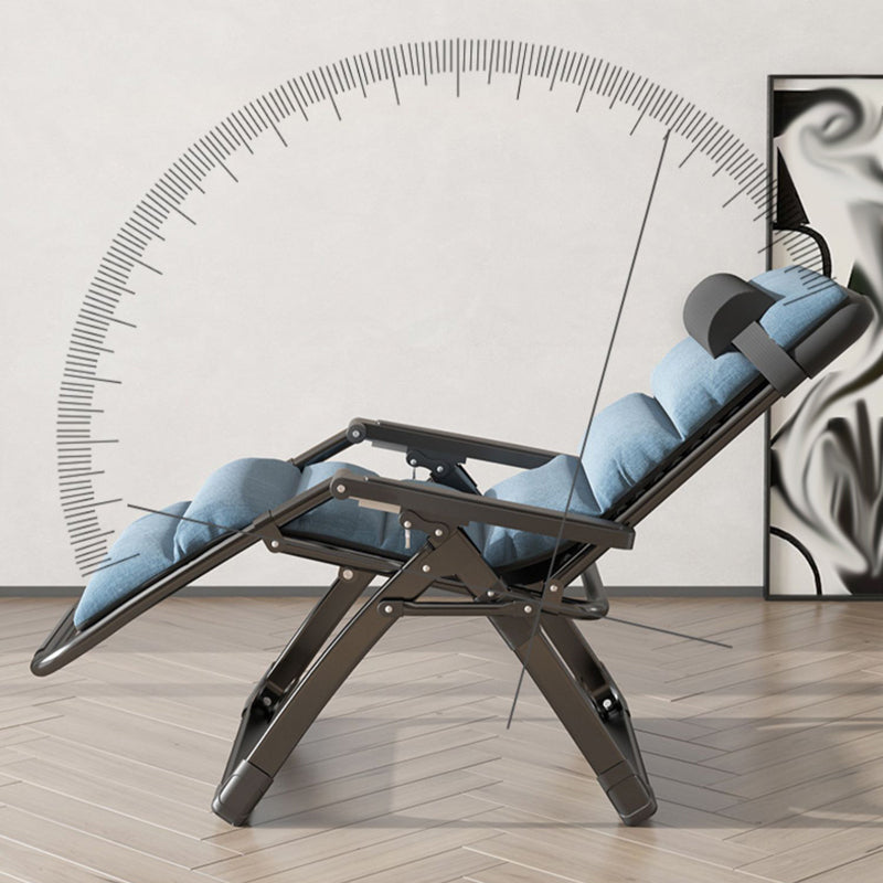 Sedia reclinabile in metallo con braccio sedia pieghevole contemporanea per camera da letto