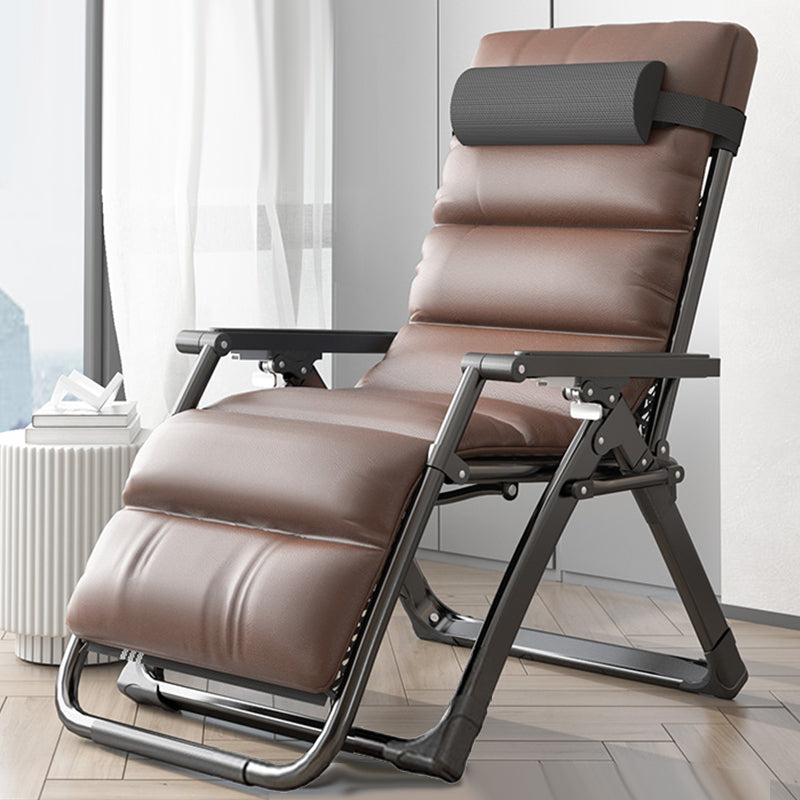 Sedia reclinabile in metallo con braccio sedia pieghevole contemporanea per camera da letto