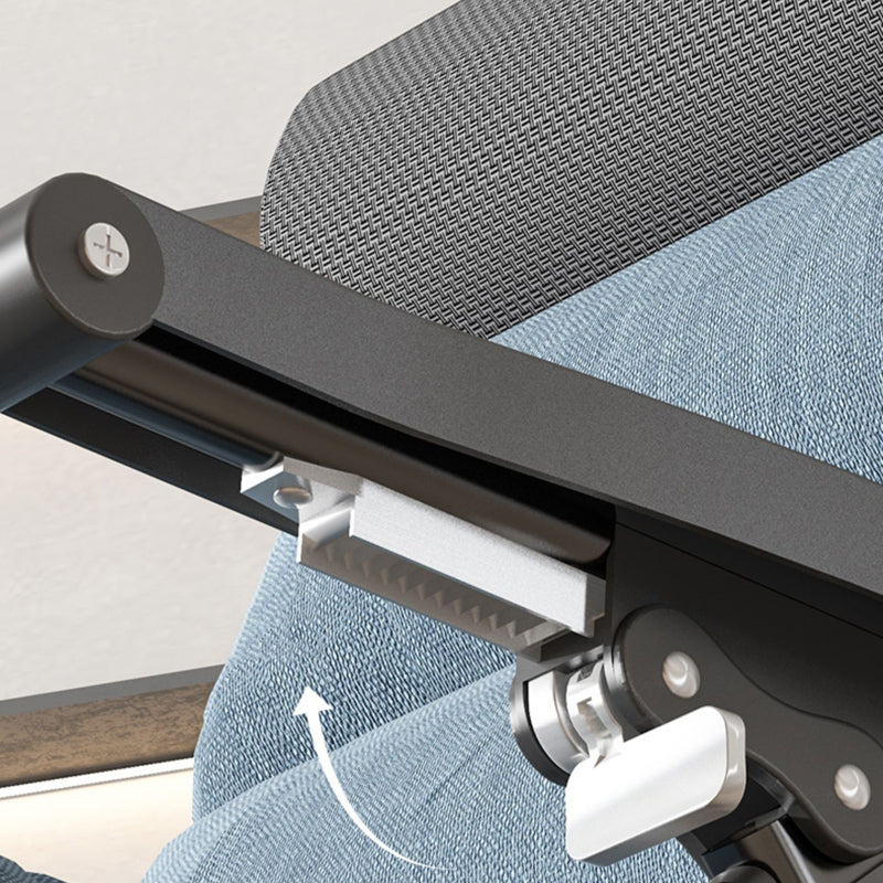 Sedia reclinabile in metallo con braccio sedia pieghevole contemporanea per camera da letto