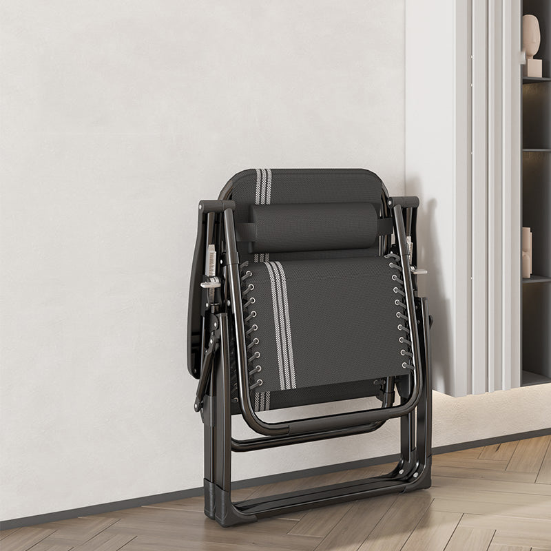 Sedia reclinabile in metallo con braccio sedia pieghevole contemporanea per camera da letto