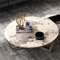 Table basse ronde en ardoise sans cadre pénible, ensemble de tables basses gigognes