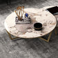 Table basse ronde en ardoise sans cadre pénible, ensemble de tables basses gigognes
