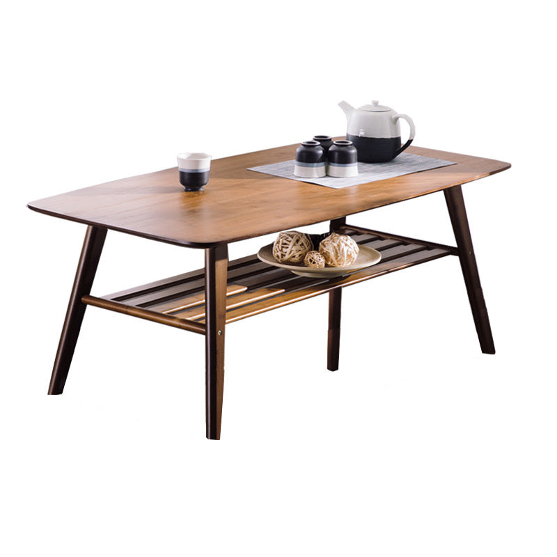 4 Beine 1 Couchtisch Moderner Couchtisch aus Holz mit Ablage