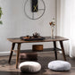 4 Beine 1 Couchtisch Moderner Couchtisch aus Holz mit Ablage
