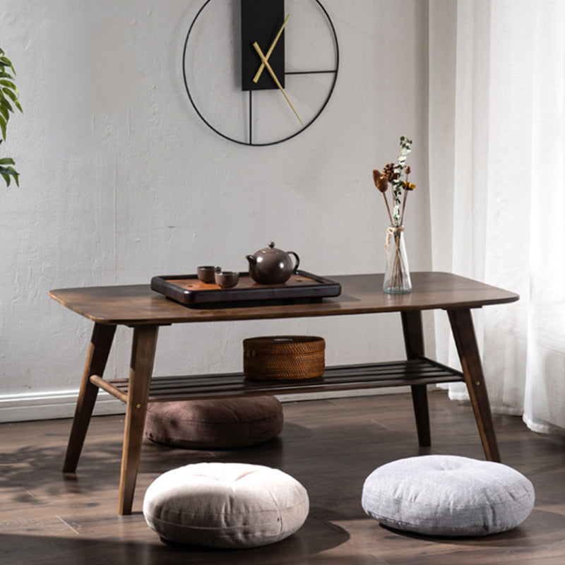 4 Beine 1 Couchtisch Moderner Couchtisch aus Holz mit Ablage