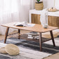 4 Beine 1 Couchtisch Moderner Couchtisch aus Holz mit Ablage