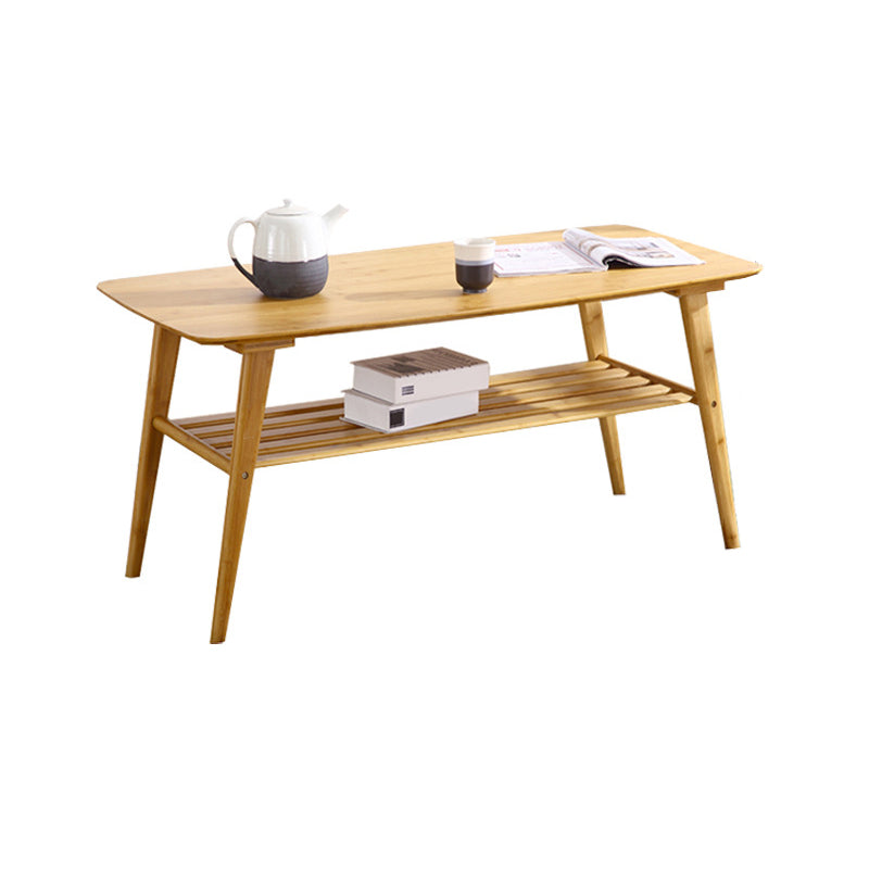 4 Beine 1 Couchtisch Moderner Couchtisch aus Holz mit Ablage