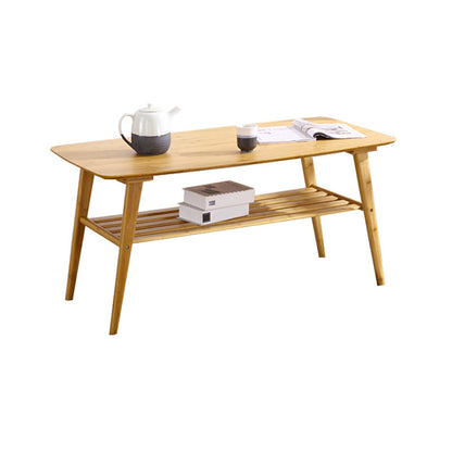 4 Beine 1 Couchtisch Moderner Couchtisch aus Holz mit Ablage