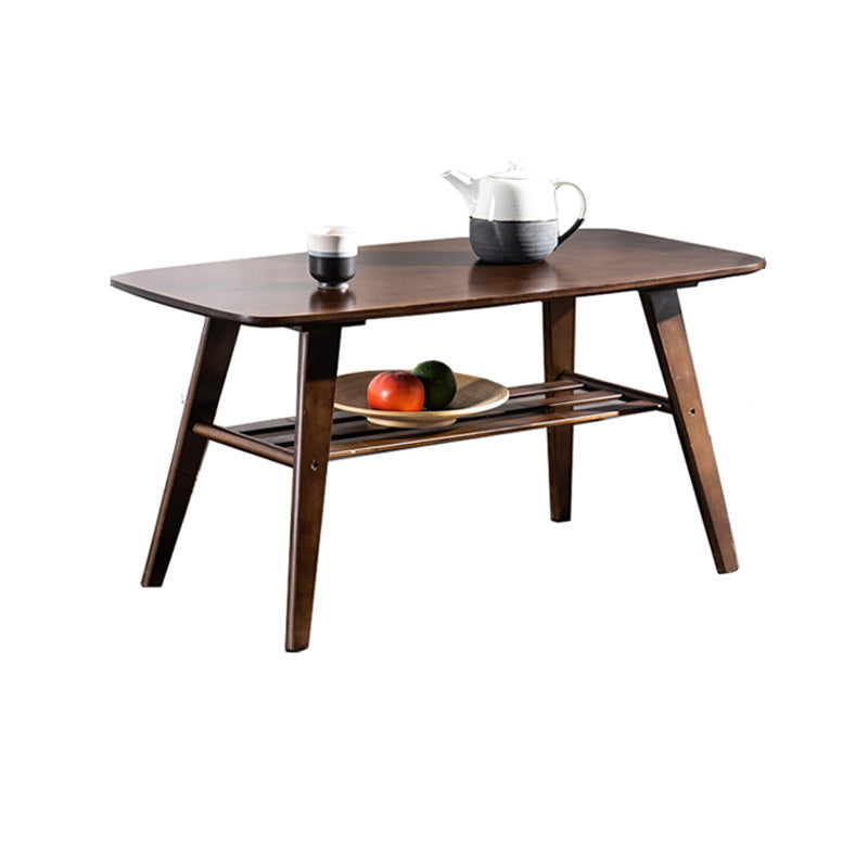 4 Beine 1 Couchtisch Moderner Couchtisch aus Holz mit Ablage