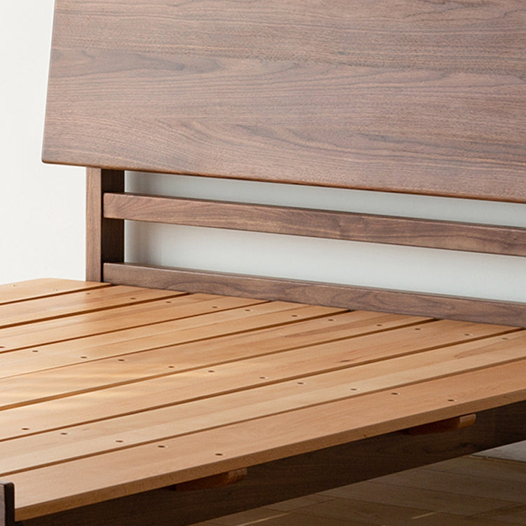 Mid-Century Modern Standard Bed Headboard Bed Frame with Legs