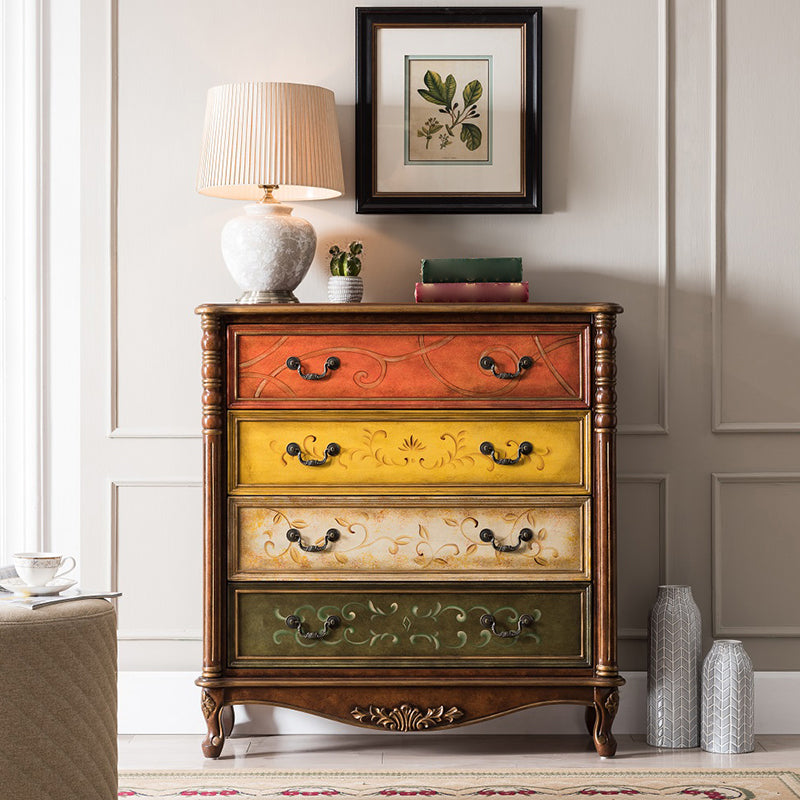 Industrial Chest with Drawers and Cabriole Legs in Distressed Wood Brown 4 Clearhalo 'Cabinets & Chests' 'cabinets_chests' 'furn' 'furn_cabinets_chests' 'Furniture' 'Living Room Furniture' 6906026