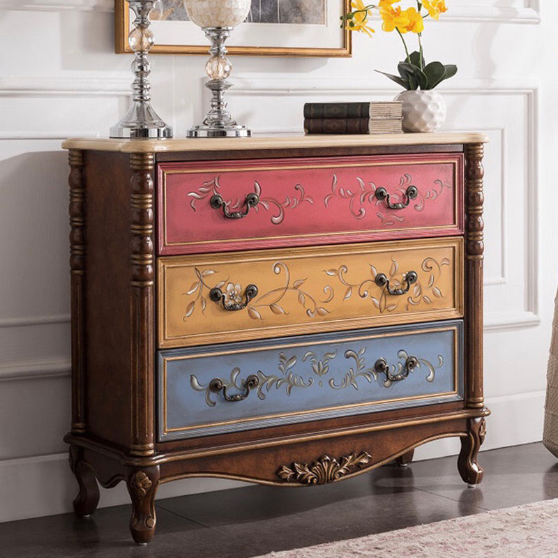 Industrial Chest with Drawers and Cabriole Legs in Distressed Wood Walnut 3 Clearhalo 'Cabinets & Chests' 'cabinets_chests' 'furn' 'furn_cabinets_chests' 'Furniture' 'Living Room Furniture' 6906027