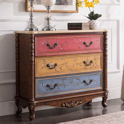 Industrial Chest with Drawers and Cabriole Legs in Distressed Wood Walnut 3 Clearhalo 'Cabinets & Chests' 'cabinets_chests' 'furn' 'furn_cabinets_chests' 'Furniture' 'Living Room Furniture' 6906027