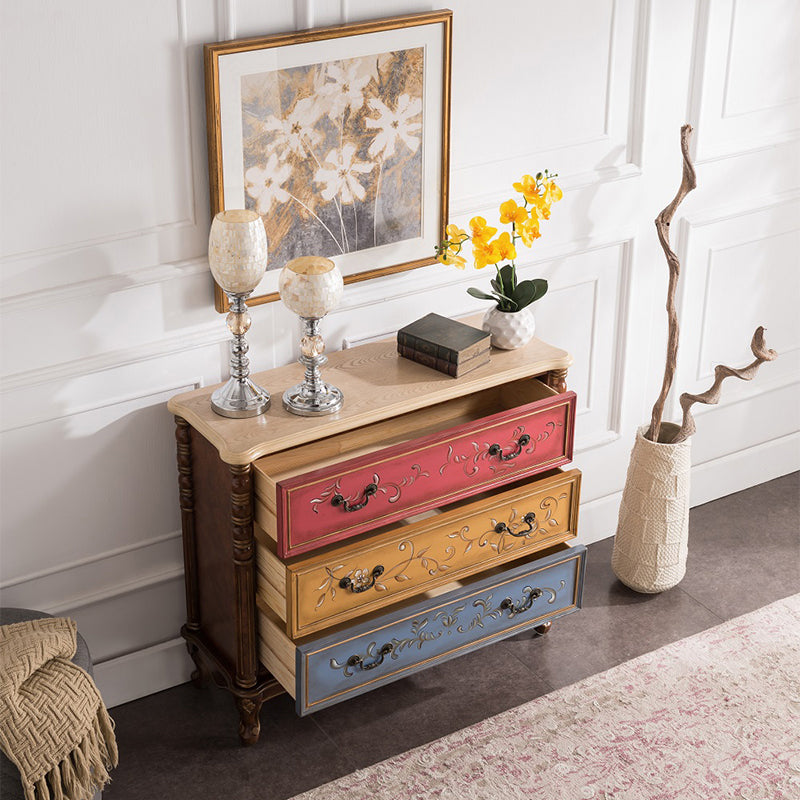 Industrial Chest with Drawers and Cabriole Legs in Distressed Wood Clearhalo 'Cabinets & Chests' 'cabinets_chests' 'furn' 'furn_cabinets_chests' 'Furniture' 'Living Room Furniture' 6906031